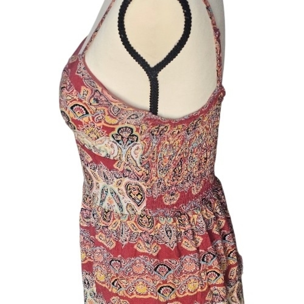 AUW Pink Paisley Smocked Mini Dress - Picture 4 of 7